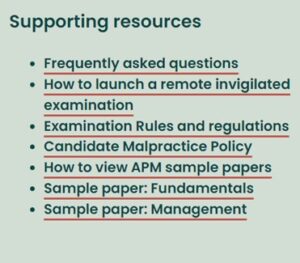 APM PMQ supporting resources with IPSO FACTO